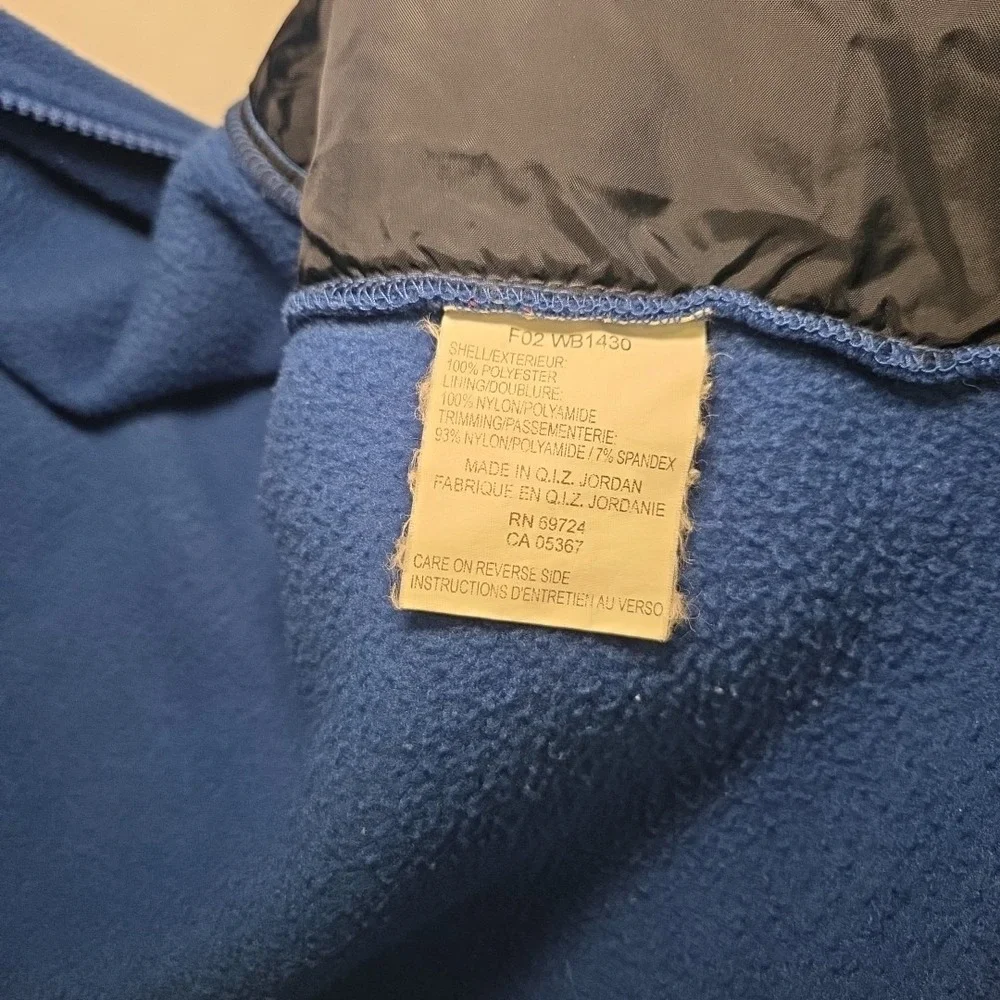 Columbia Vest Youth XL 18-20 Blue Fleece Jacket Full Zip Mock Polyester Boy Kid